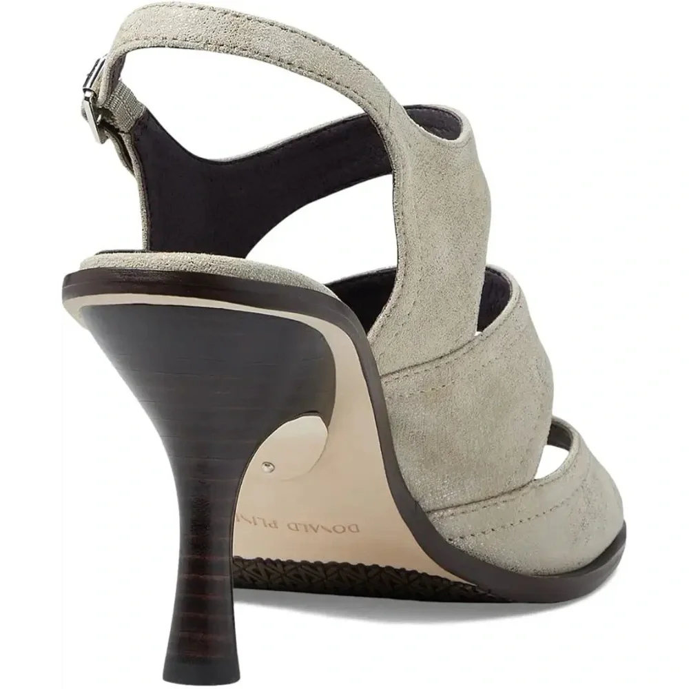 Donald Pliner Effi Women's Heeled Sandal‎ Natural Suede Size 8.5